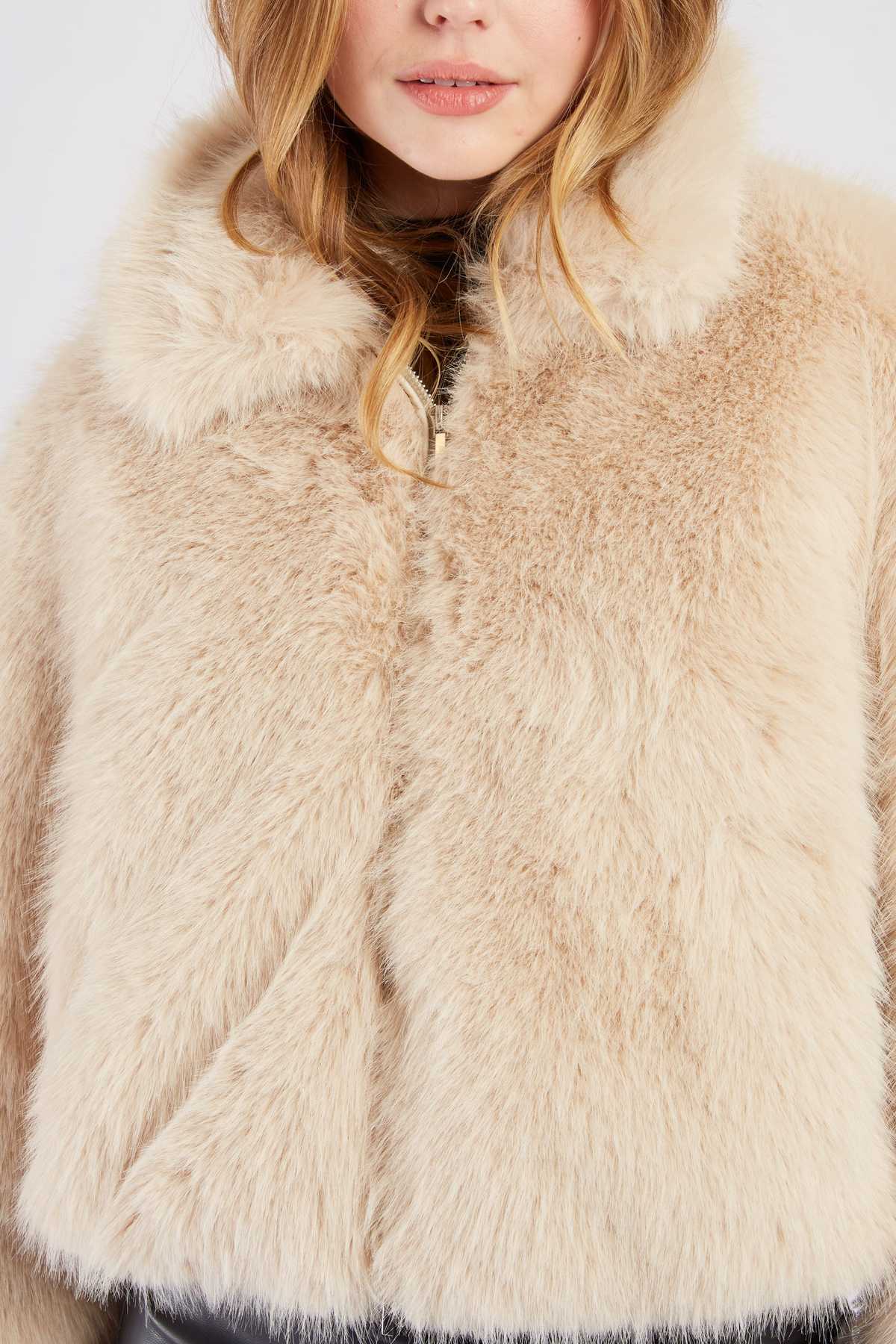 Revolution faux Fur Jacket- Cream