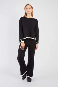 Zaara Sweater Top, Blk