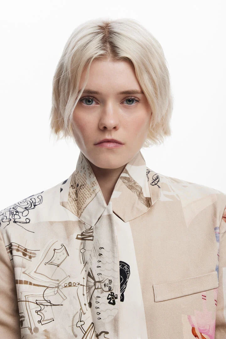 News Paper Collage Blazer