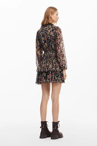 Sandalo Tiered  Dress-  Autumn Floral