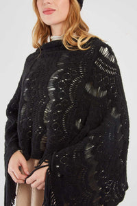 Alba Poncho, Black