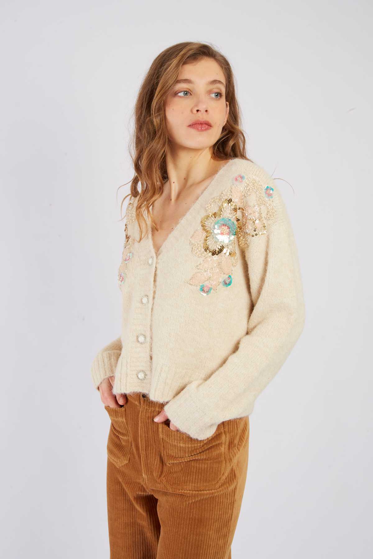 Babette Sweater, Ecru