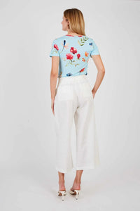 Dafina Linen Pants White