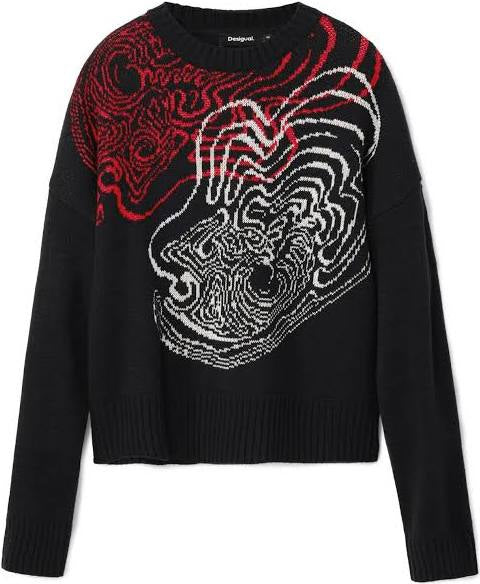 Toulouse Abstract Sweater Black