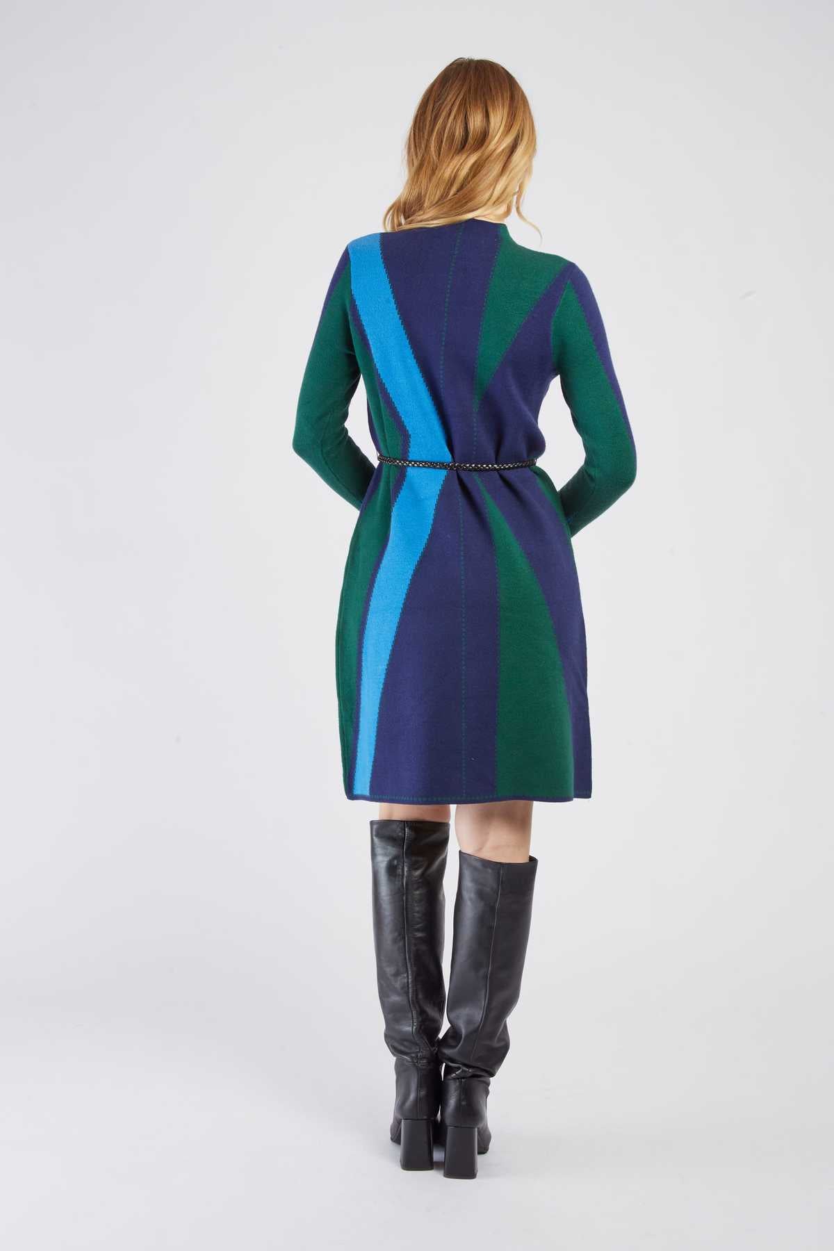 Camille Dress, Blue Combo