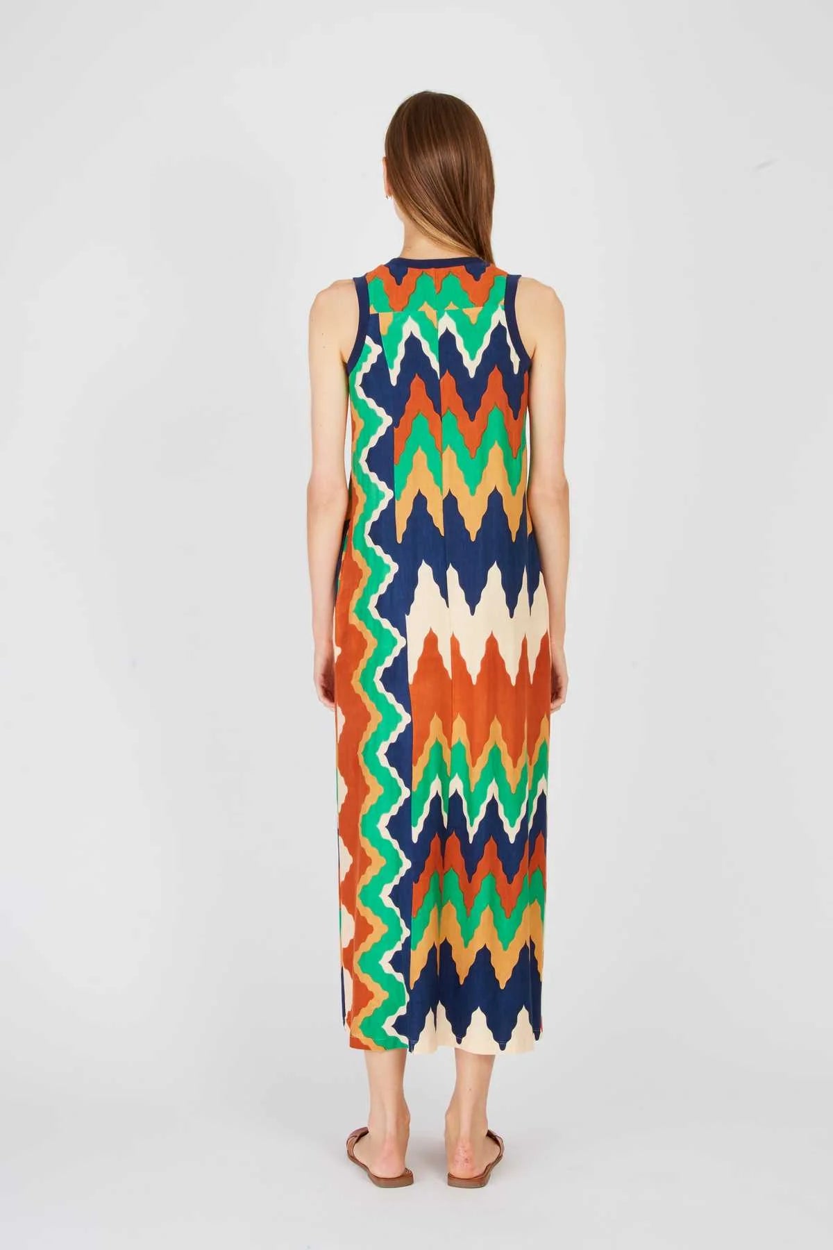 Priscia knit Dress, Green Multi