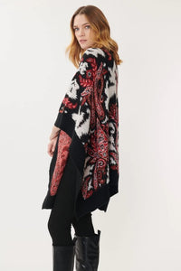 Jazz Paisley Poncho/Sweaters  - Forest Green