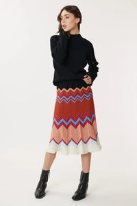 Eliora Zig Zag Skirt - Black