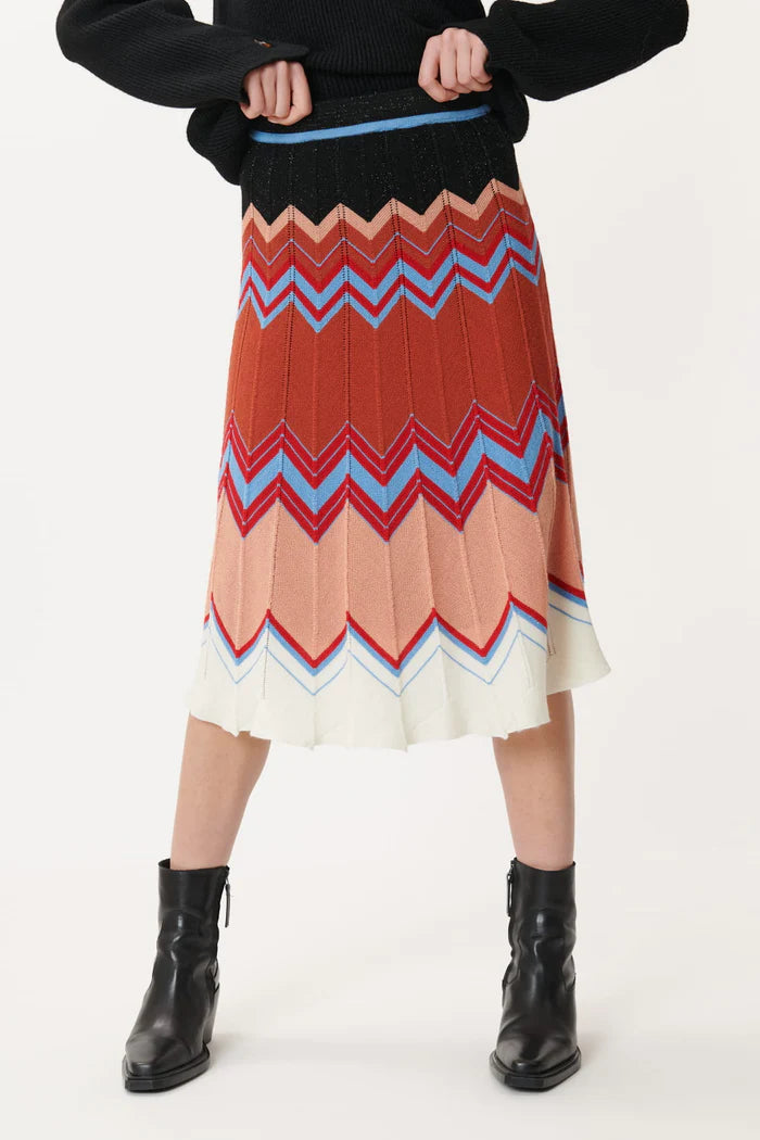 Eliora Zig Zag Skirt - Black