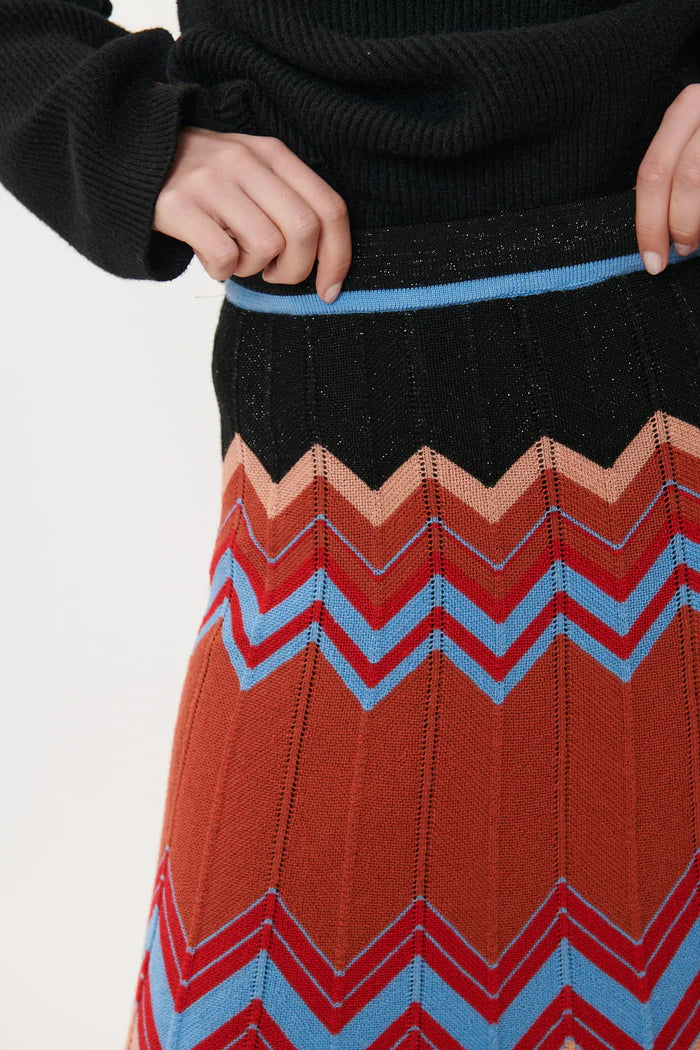 Eliora Zig Zag Skirt - Black