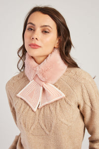 Nevada  Faux Fur Scarf- Blush