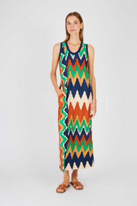 Priscia knit Dress, Green Multi
