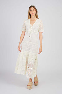 Xiamen Crochet Dress Ecru