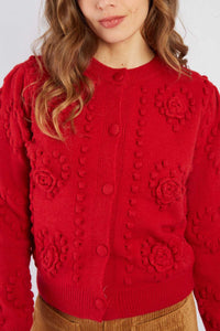 Baby Cardigan, Red