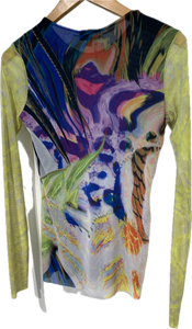 Mesh Top , lime/Multi
