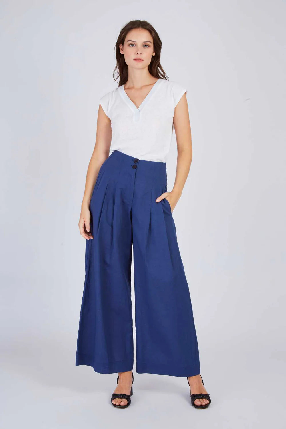 Daisy Linen Pants Marine/Navy