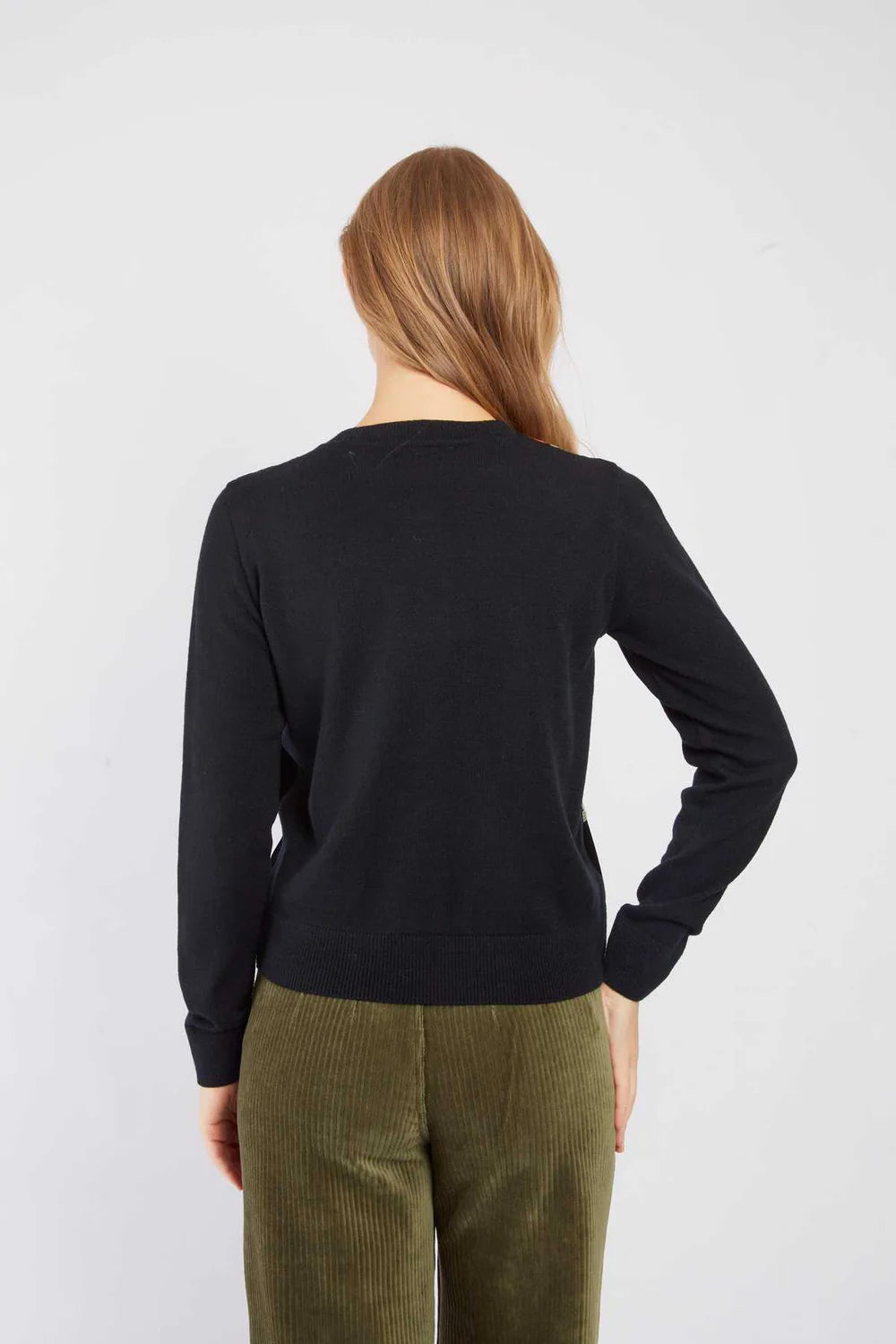 Belette Cardigan, Black Floral