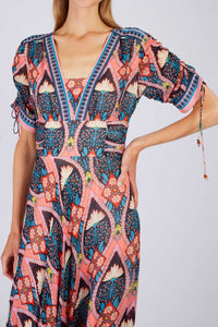 Paquerette Dress, Navy/Pink