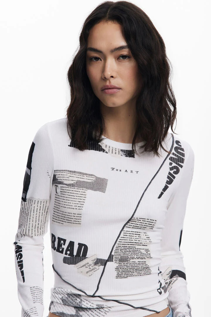 Newspaper T-Shirt, White