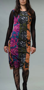 Floral stripe Mesh Dress