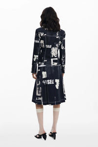 Newspaper Pleated Skirt