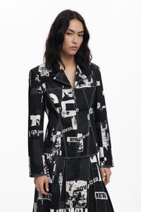 Newspaper Blazer, Black
