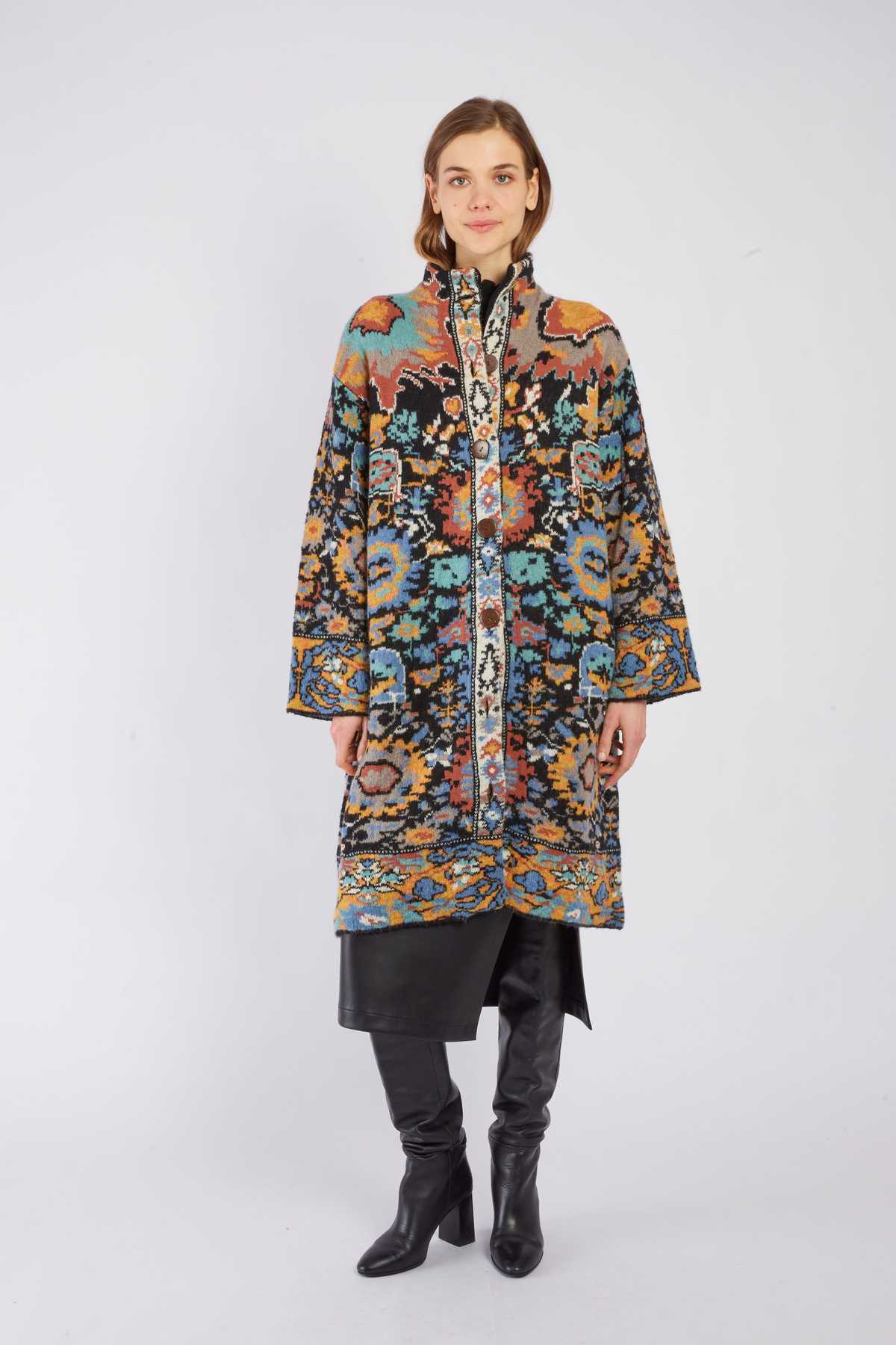 Barbades Sweater Coat, Black