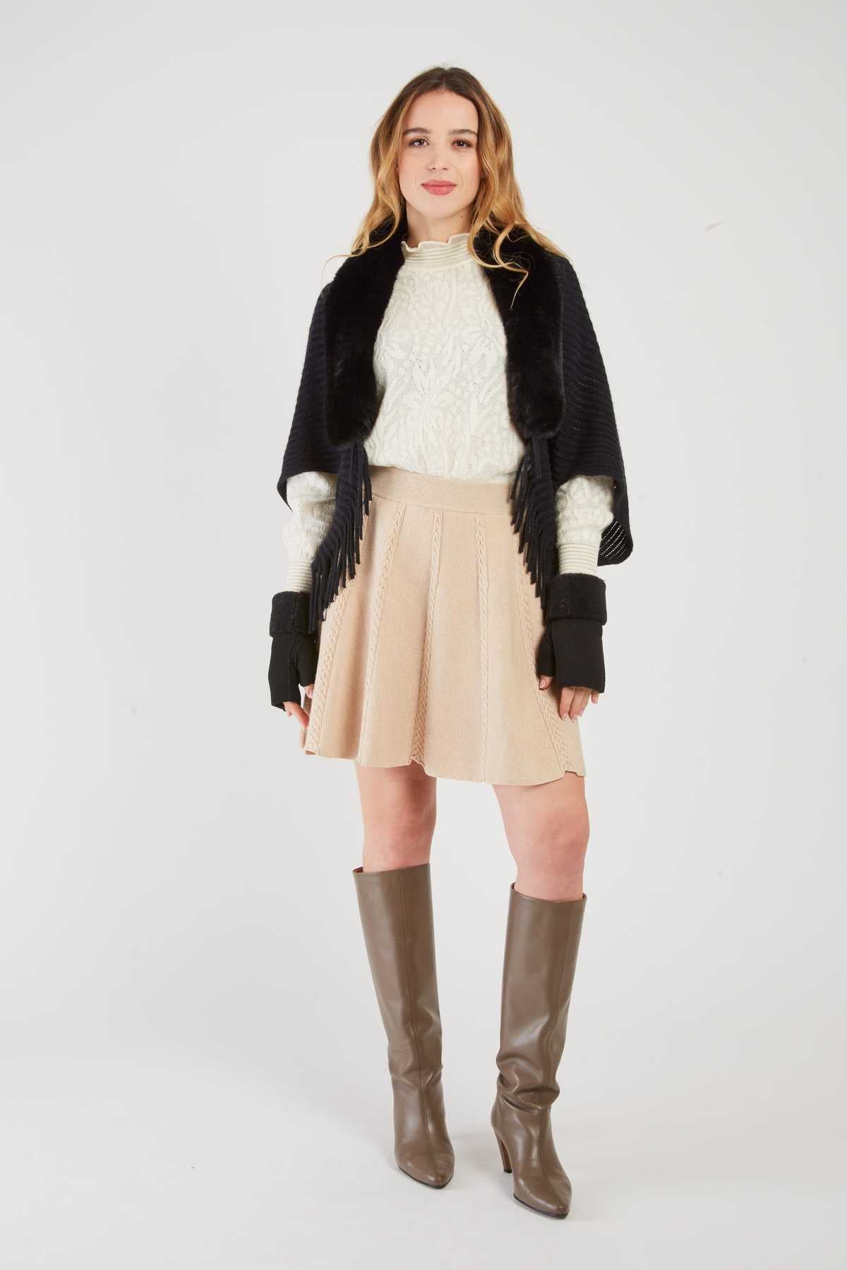 Ainoa Sweater  Coverup, Black