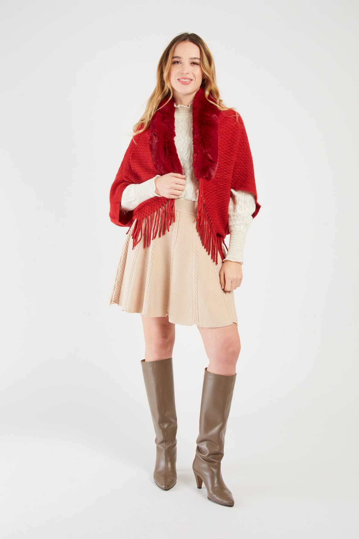 Ainoa Sweater  Coverup, Red