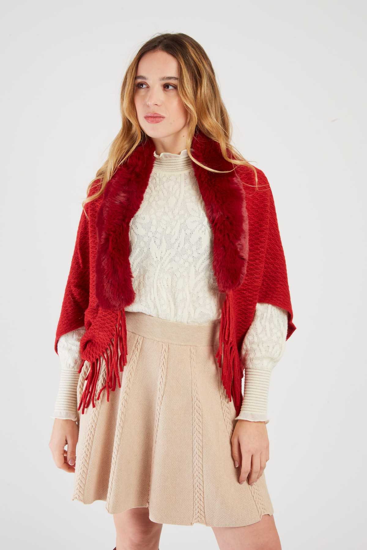 Ainoa Sweater  Coverup, Red