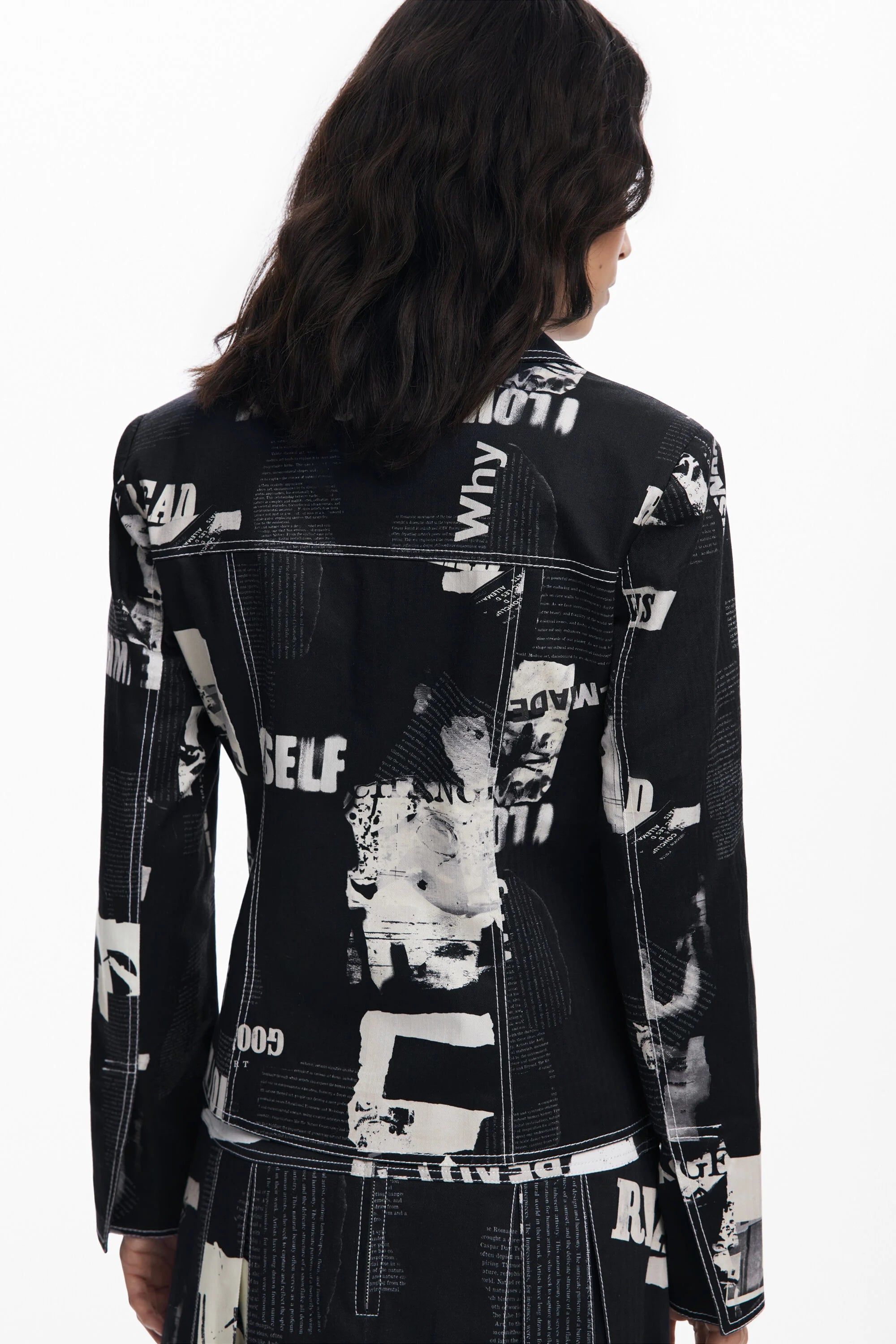 Newspaper Blazer, Black