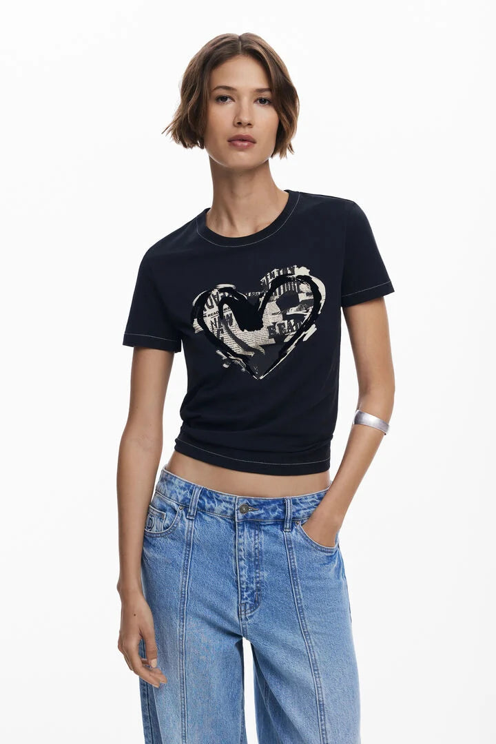 Letter Core T-shirt, Black