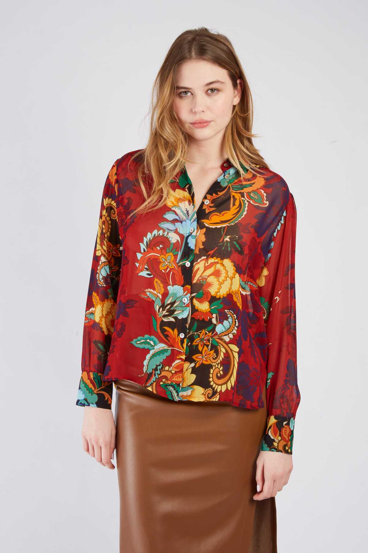 Gavina Blouse, Cognac