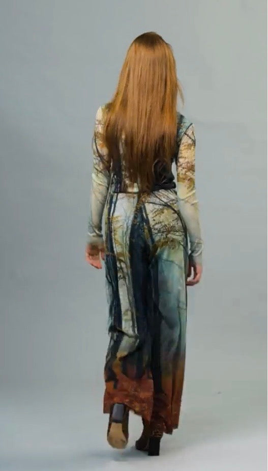 Mesh Top, Rebirth Print