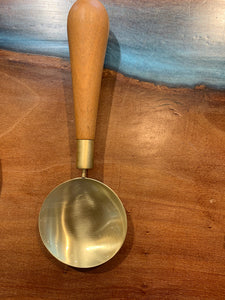 Nut Serving Spoon w/Wood Handle