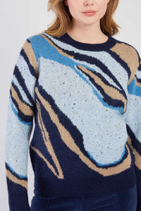 Jacquard Sweater - Blue