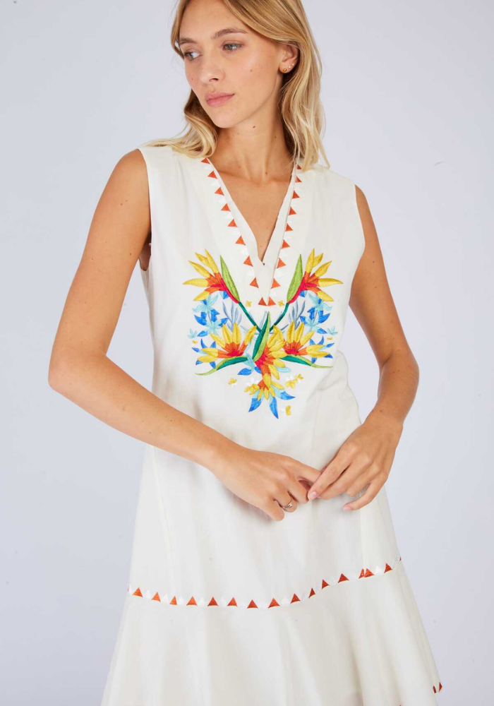 Clara Embroidered Dress