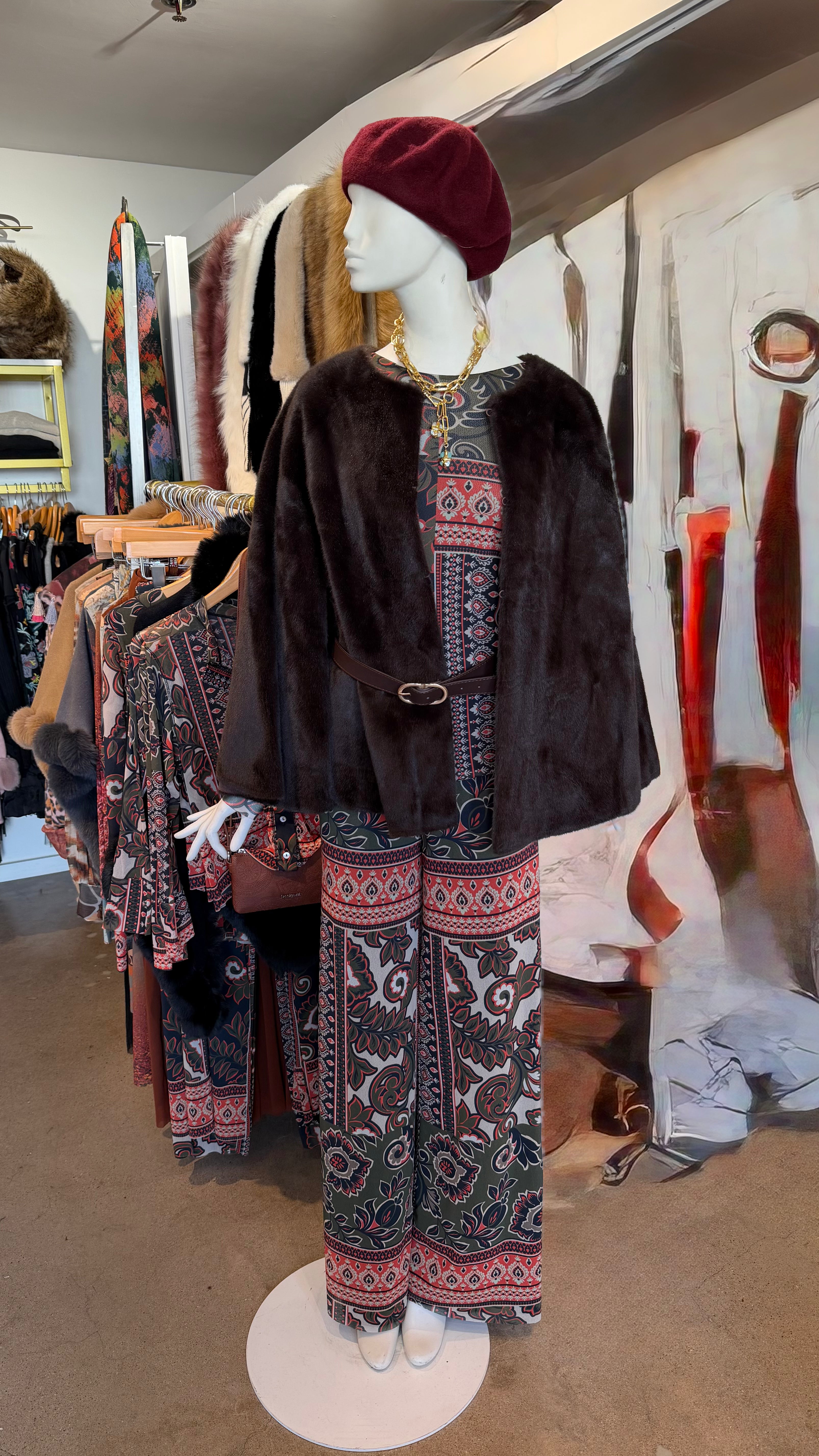 Mesh Top, Scarf Color