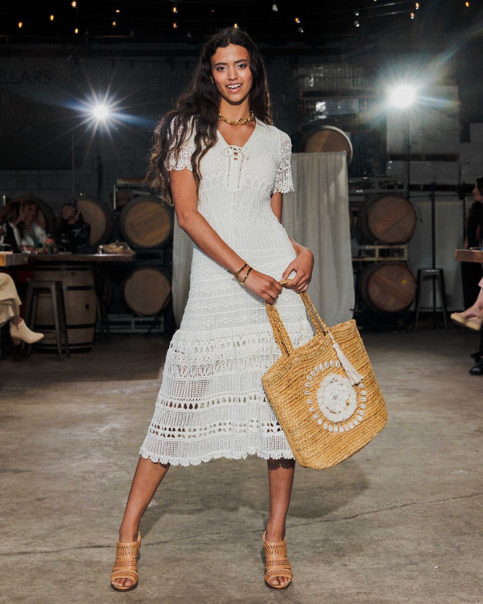 Xiamen Crochet Dress Ecru