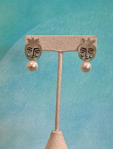 Pomegranate Face Earrings