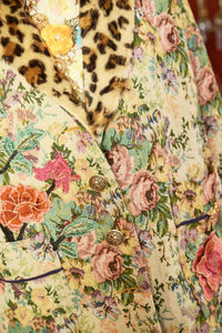 Aratta Floral jacquard button-up coat
