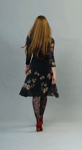 Alice Print Dress, Black