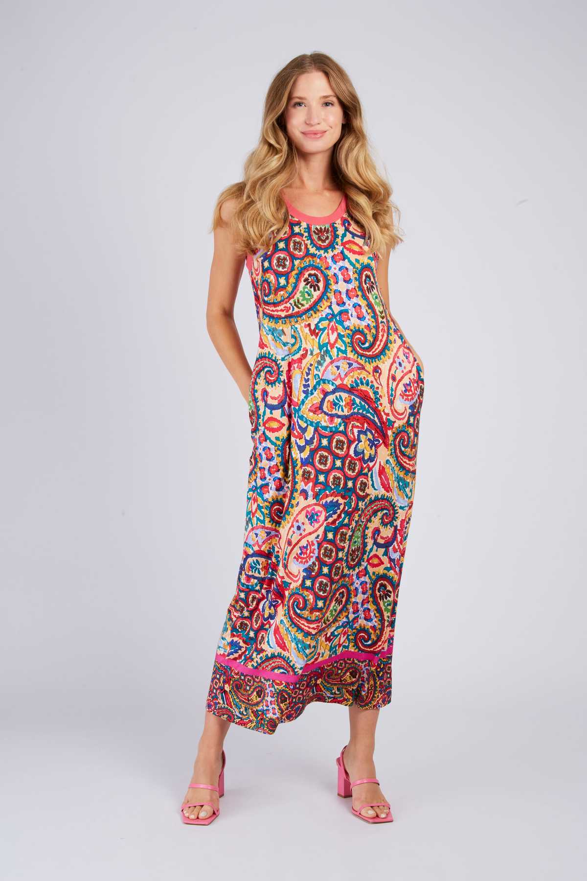 Pyrgos Dress, Fuchsia