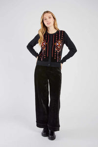 Belladone Cardigan, Black Floral