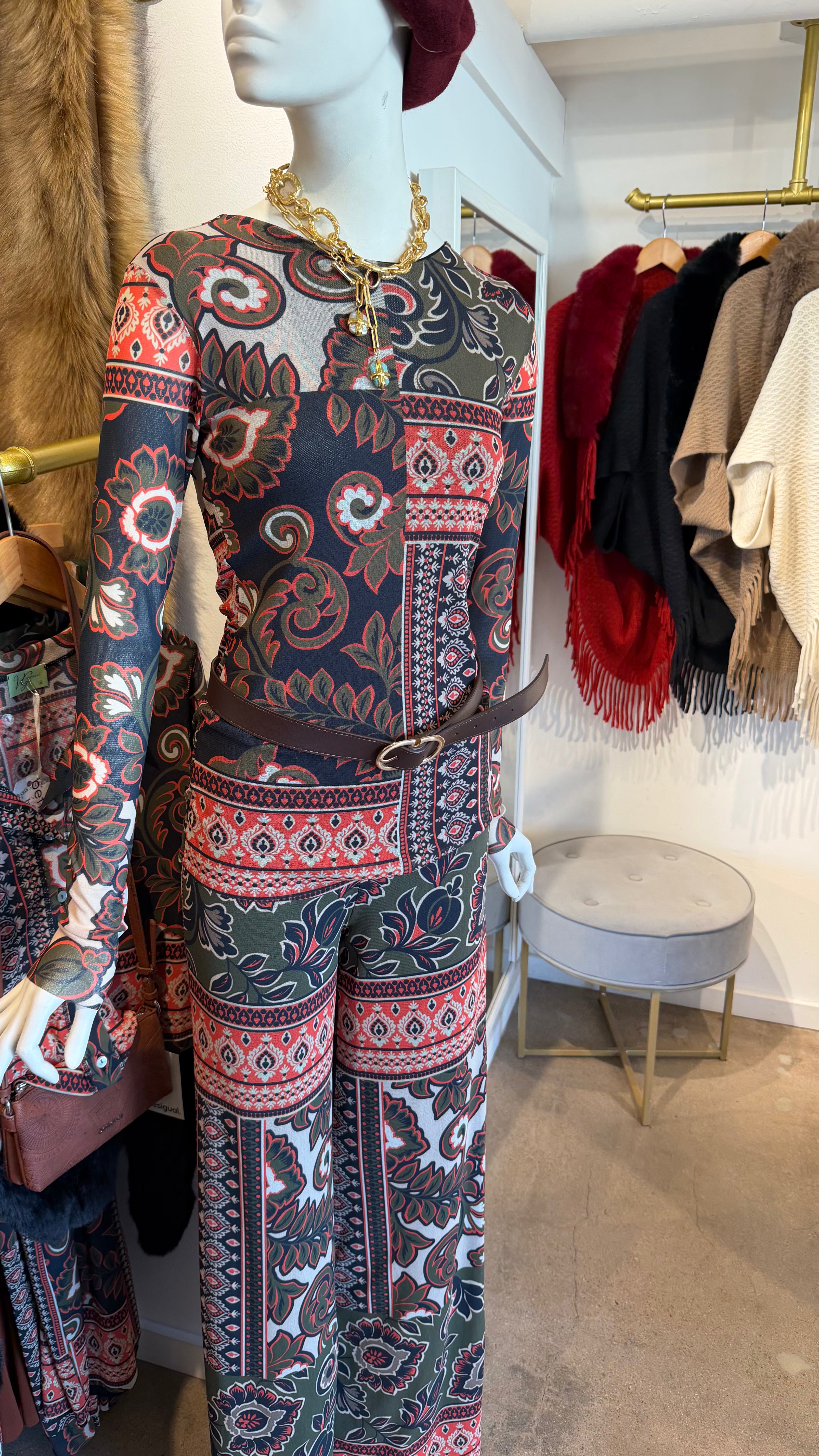 Mesh Top, Scarf Color