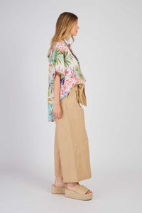 Dafina Linen Pants Beige