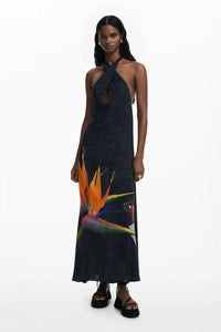 Colibri Halter Dress Black