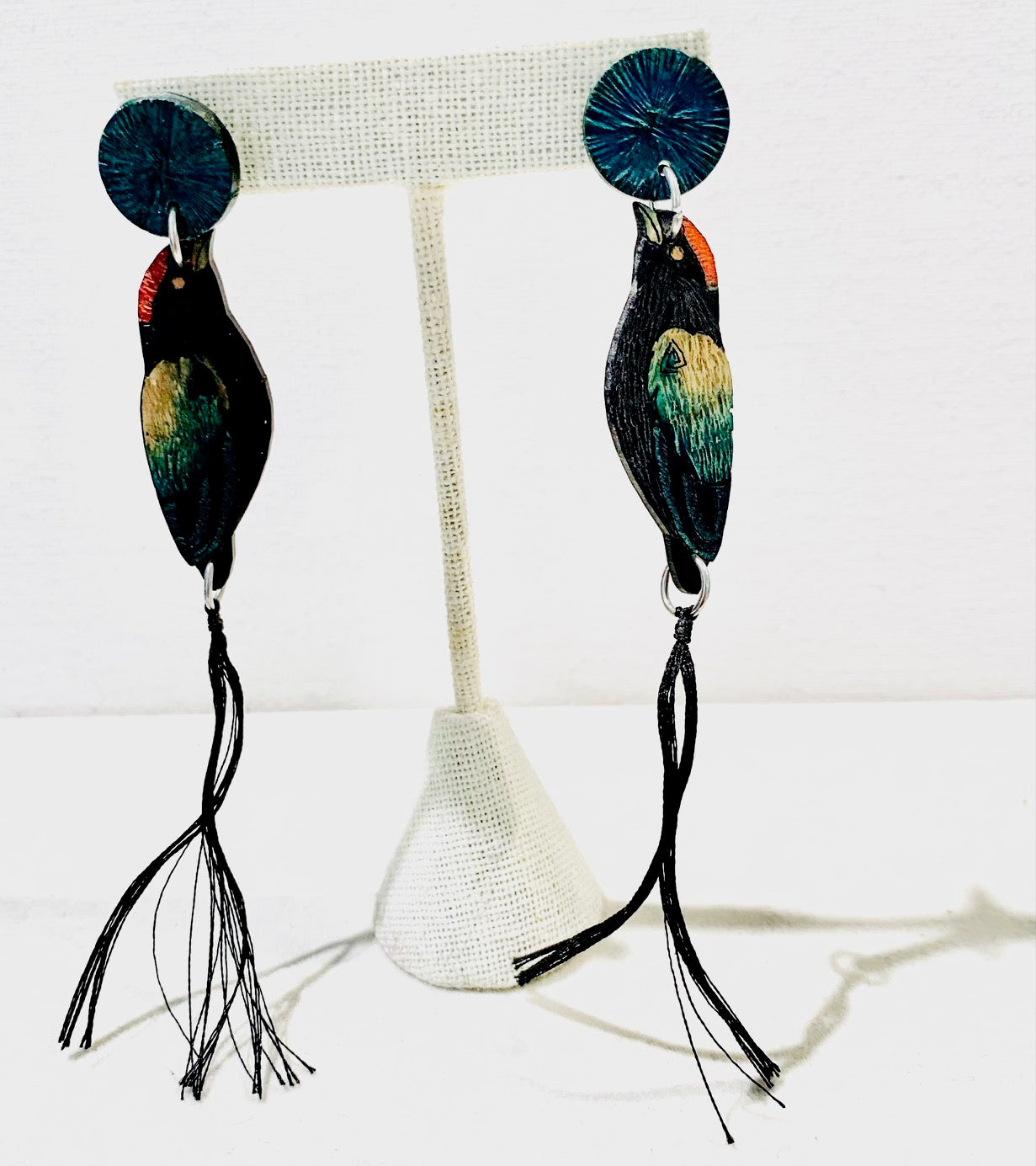 Red Winged Blackbird Earrings