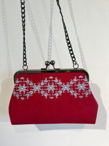 Garnet flora bag - Red