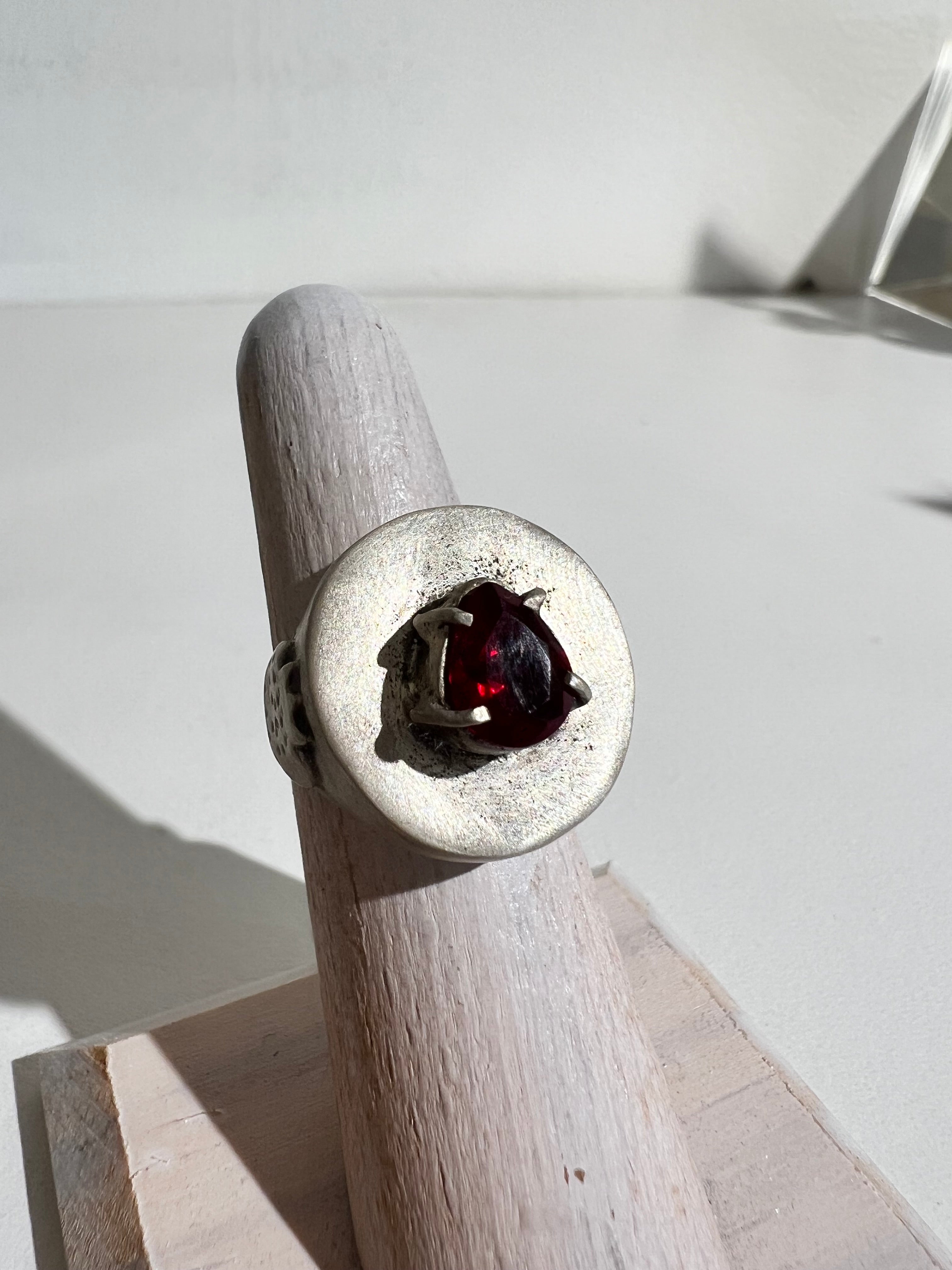 Pomegranate Stone Ring